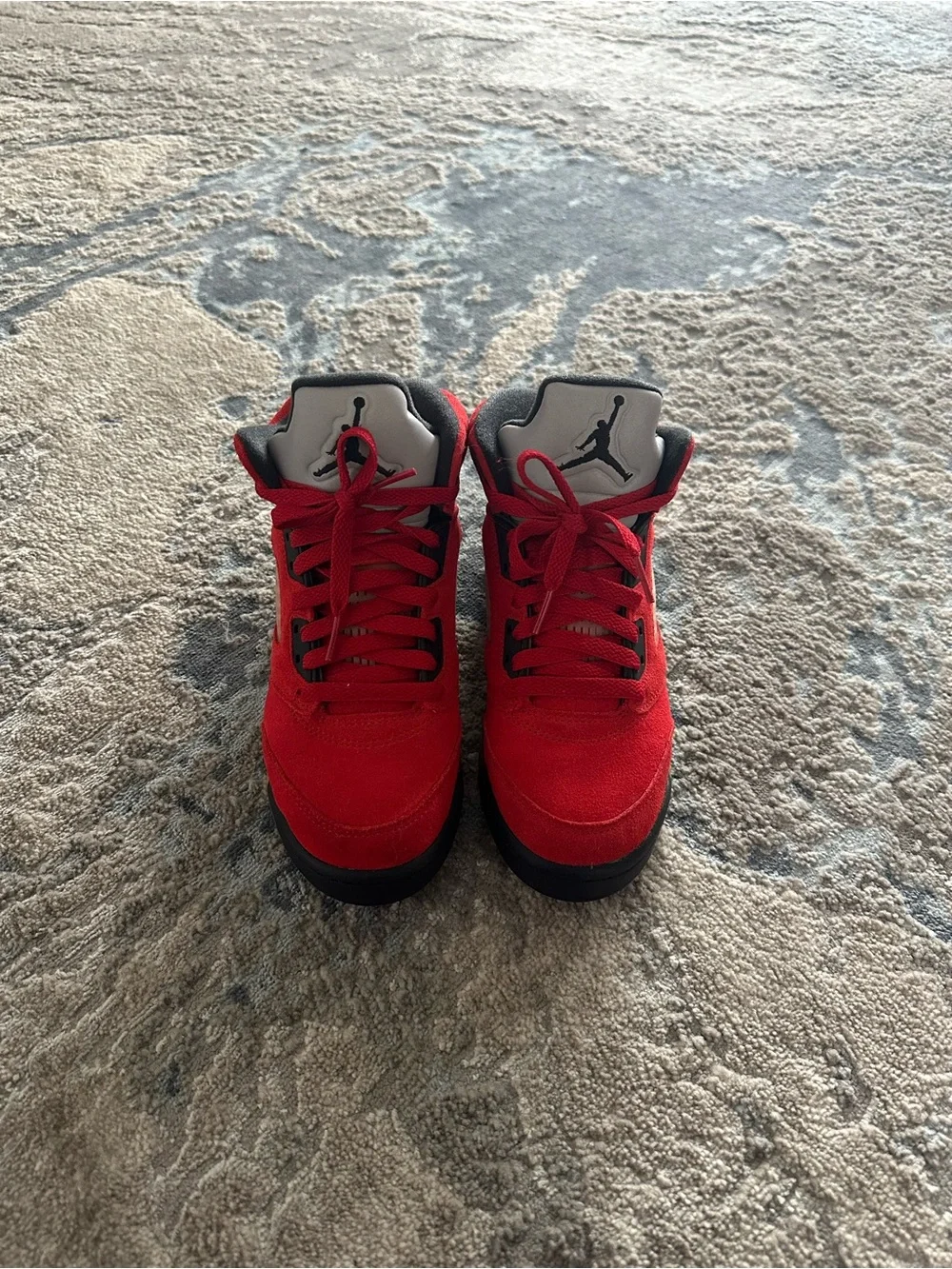 Jordan 5 Retro Red Suede High-Top Sneakers